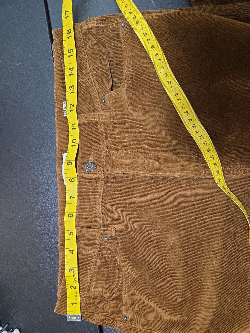 Kensie Jeans The Tessa Highrise Bootcut Brown Corduroy Pants Size 12/31 - Picture 6 of 6